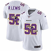 Nike Ravens 52 Ray Lewis White Shadow Logo Limited Jersey Yhua